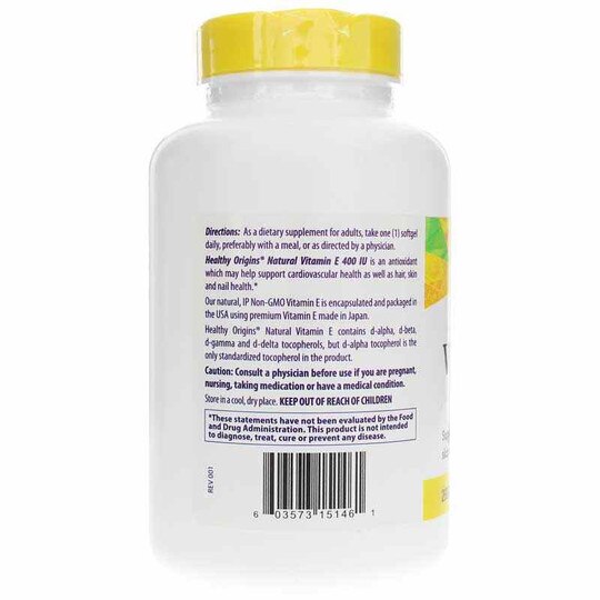 Vitamin E 400 IU, HLO